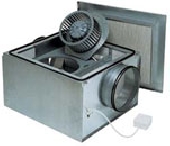 канальный вентилятор Ostberg IRE 125 C в изолированном корпусе для круглых каналов.